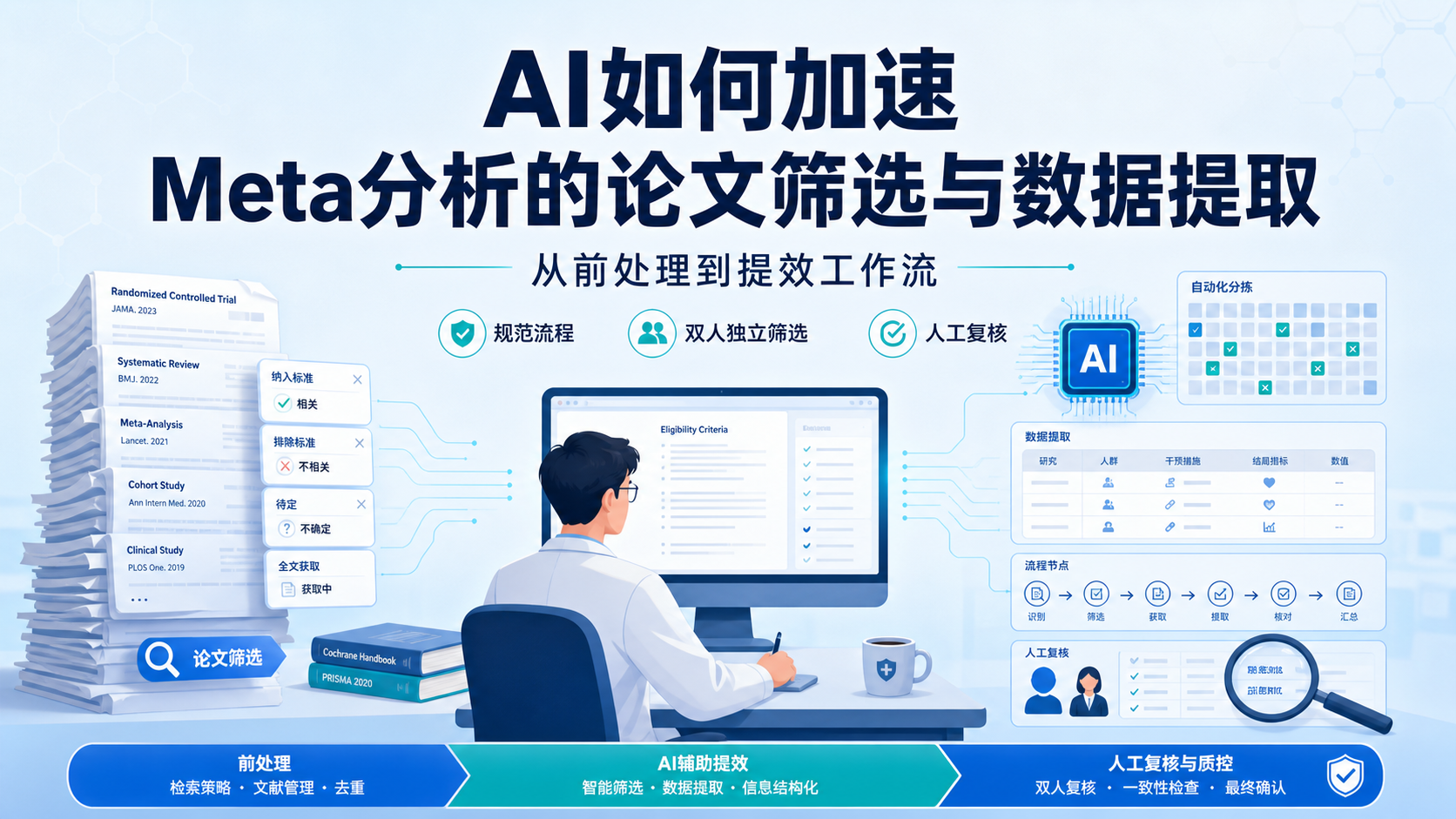 高效Meta分析:AI如何加速论文筛选与数据提取
