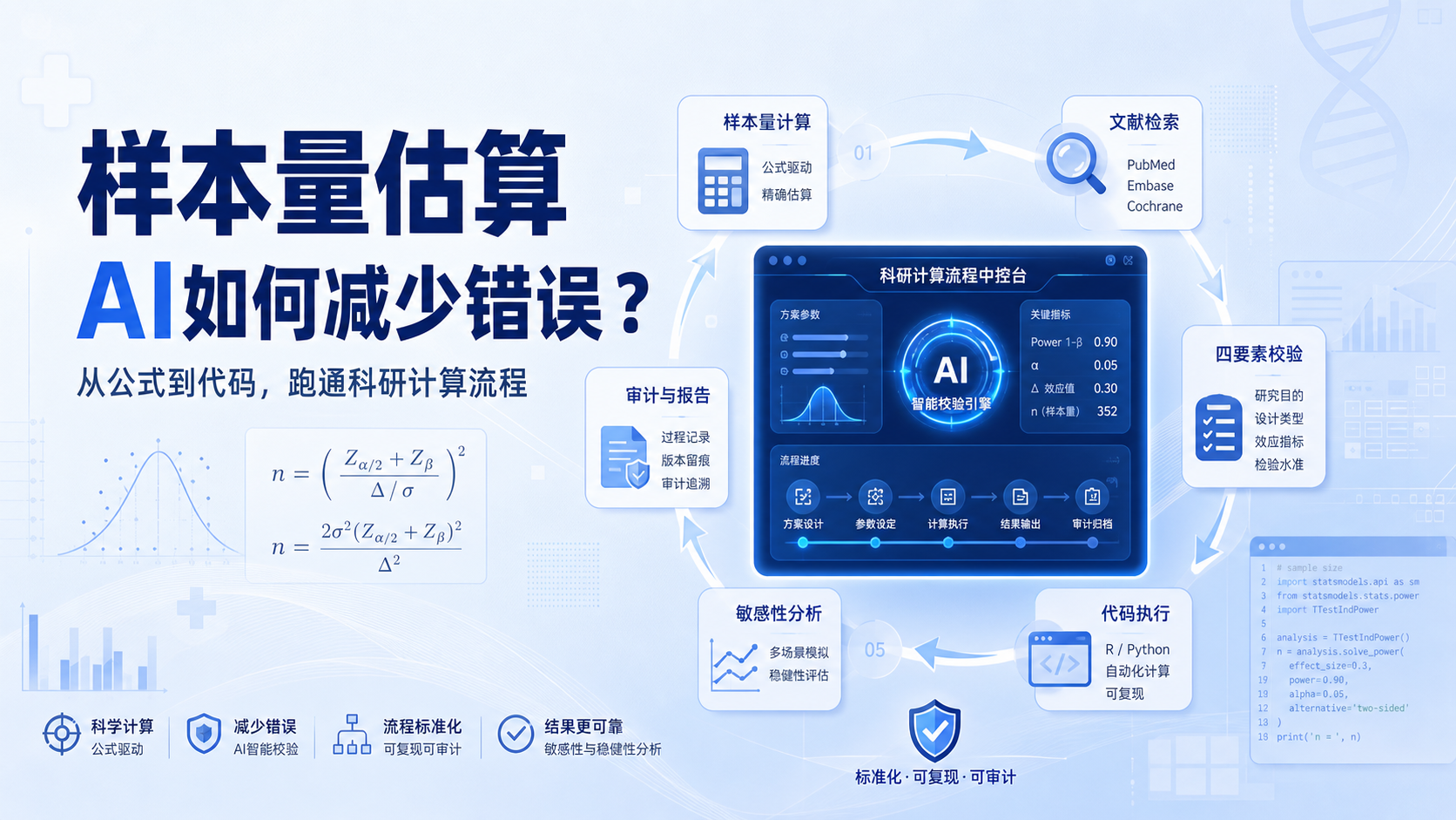 揭秘样本量估算:四要素校验与AI代码执行全流程