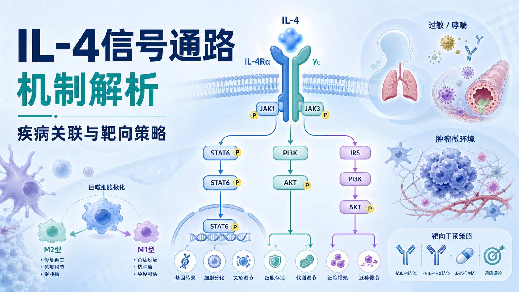 靶向IL-4信号通路:机制解析与转化前景