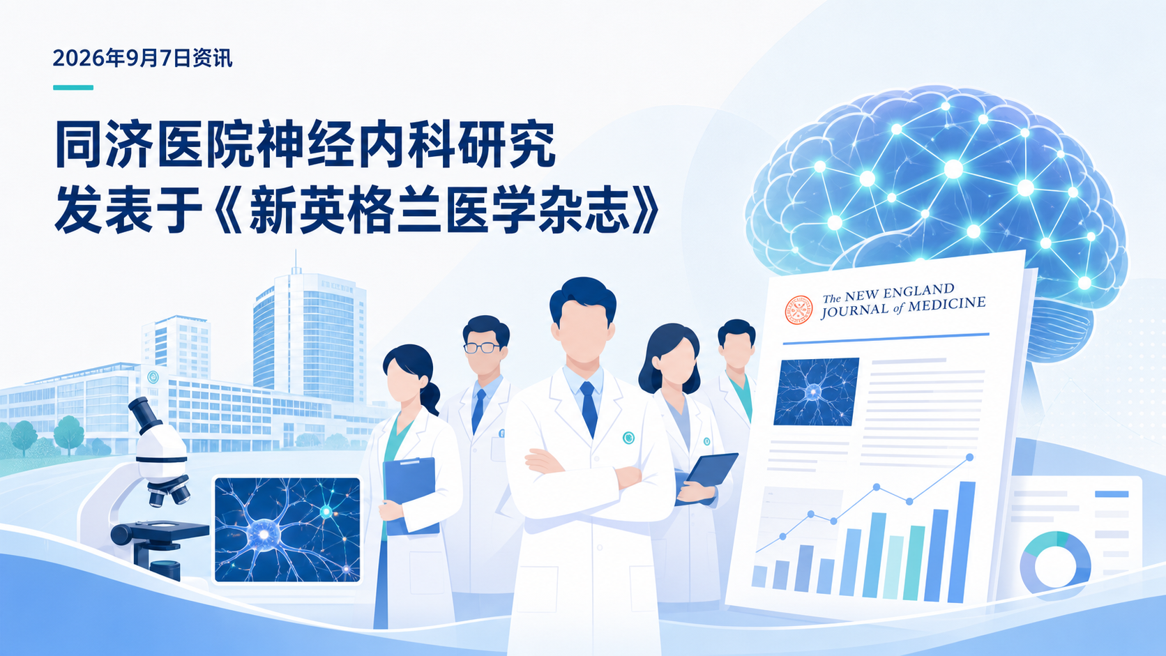 2026年9月7日资讯，华中科技大学同济医学院附属同济医院神经内科田代实团队在《新英格兰医学杂志》（NEJM）发表一项 I 期研究：采用慢病毒载体 JY231 单次静脉输注，在 16 例难治性神经免疫疾病患者体内直接生成 CD19 CAR-T 细胞，无需体外细胞培养改造，也无需清淋化疗，即深度清除了外周血、骨髓与脑脊液中的致病 B 细胞。这是体内 CAR-T（in vivo CAR-T）首次成功用于神经系统自身免疫疾病，为 CAR-T 的「门诊一针化」提供了首条中枢证据链。