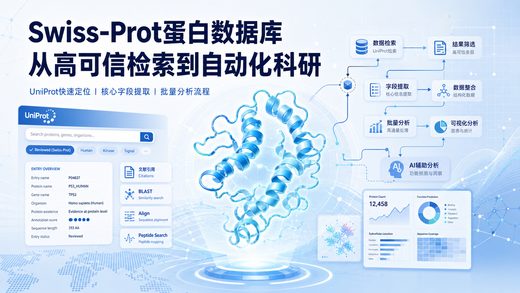 Swiss-Prot数据库蛋白信息提取推动自动化科研