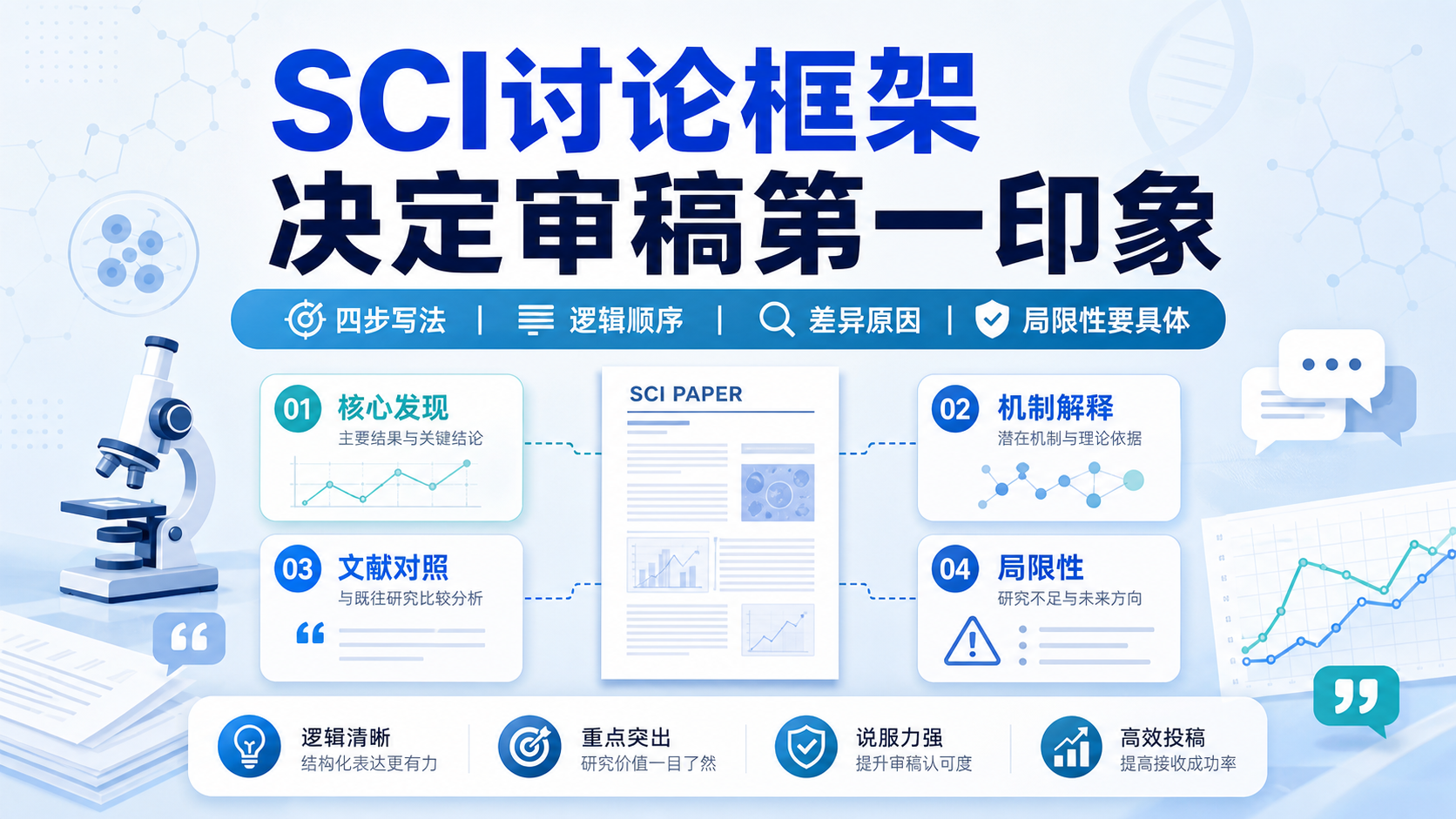 SCI讨论框架构建的黄金法则:如何让审稿人一眼认可