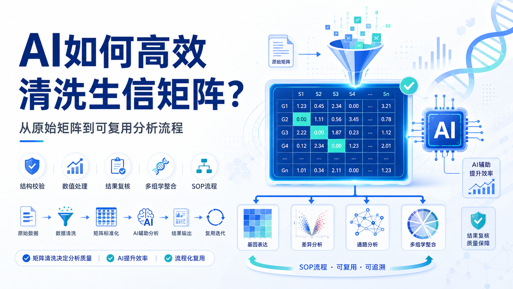 生信矩阵清洗智能化:AI辅助代码与多组学分析效率革命