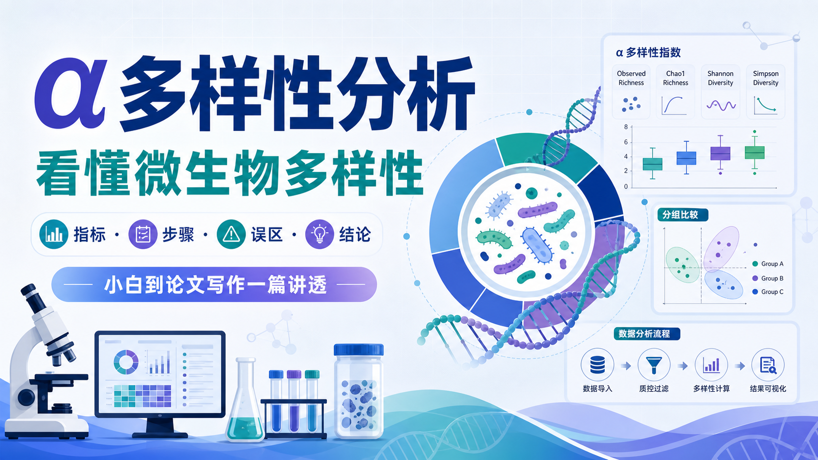 微生物组研究必备：α多样性分析原理及实操要点