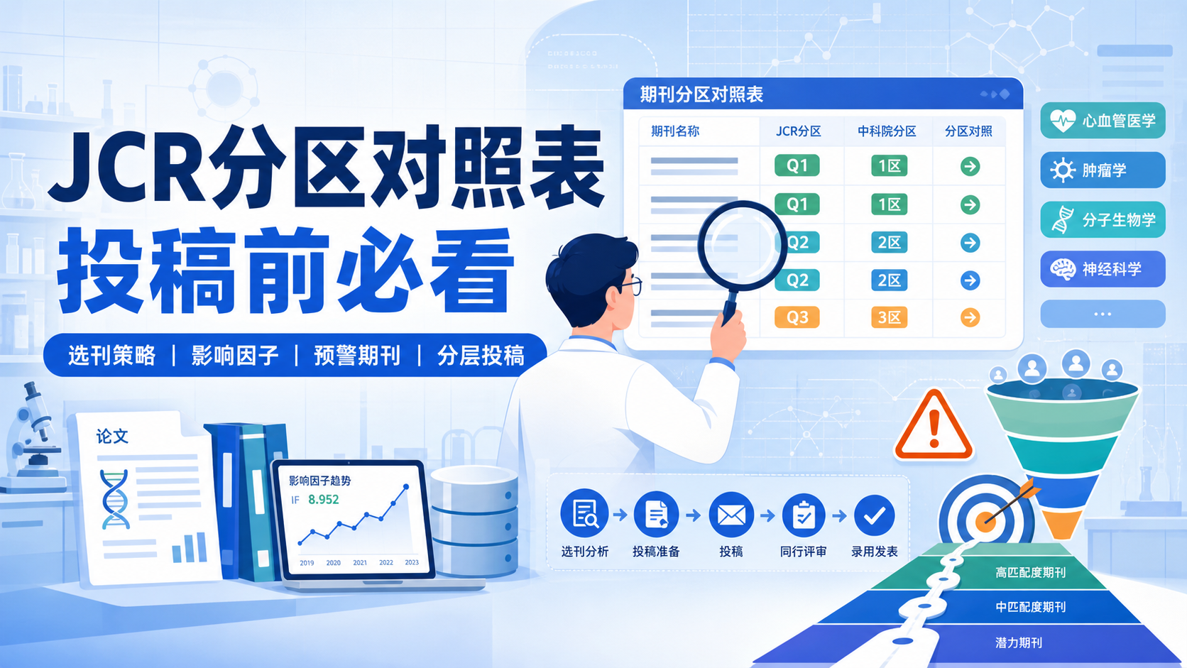 JCR分区对照表与期刊投稿策略解析