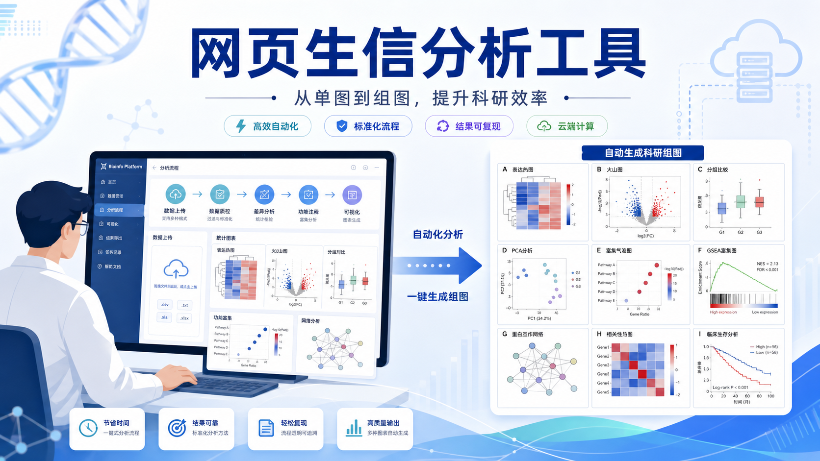 从数据到组图：网页生信工具推动科研自动化新范式