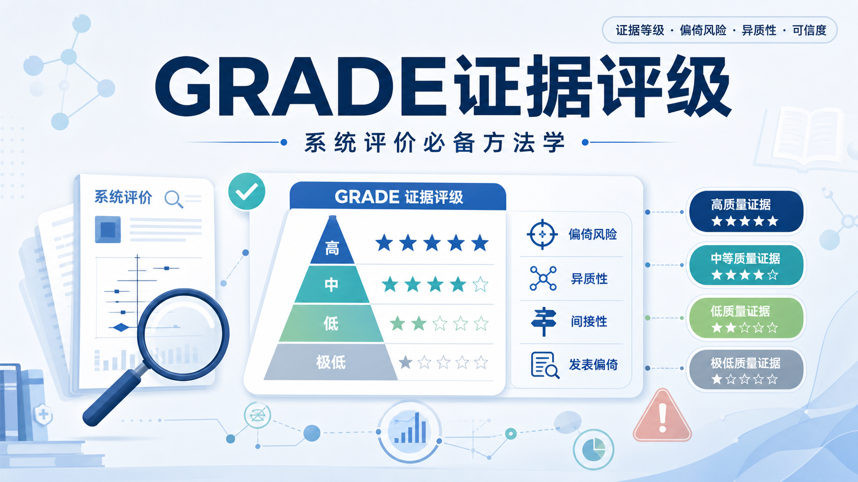 GRADE证据等级在系统评价中的关键应用与难点