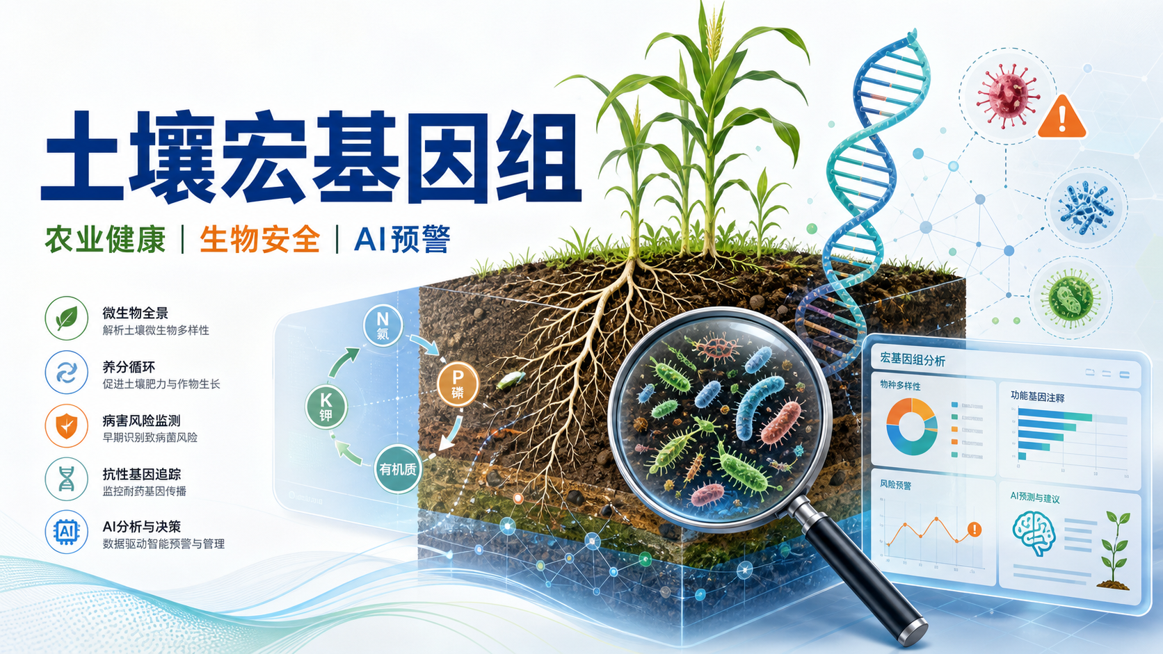 土壤宏基因组在农业健康与生物安全中的前沿应用
