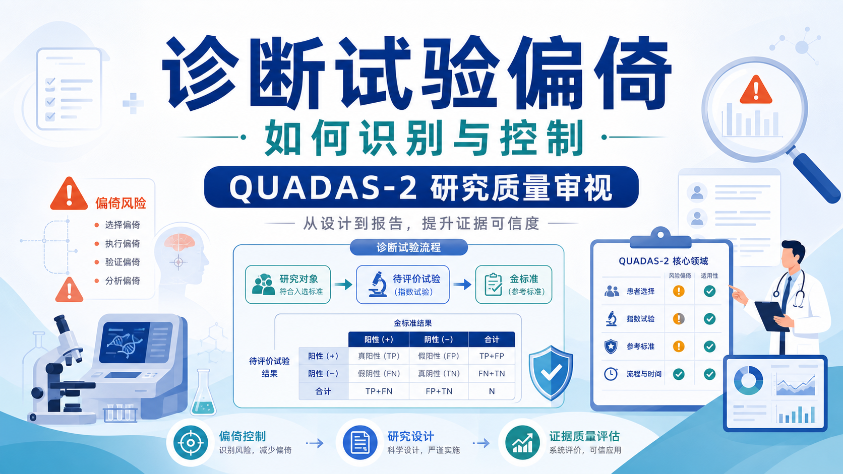 掌控诊断试验偏倚：从设计到报告的关键要点