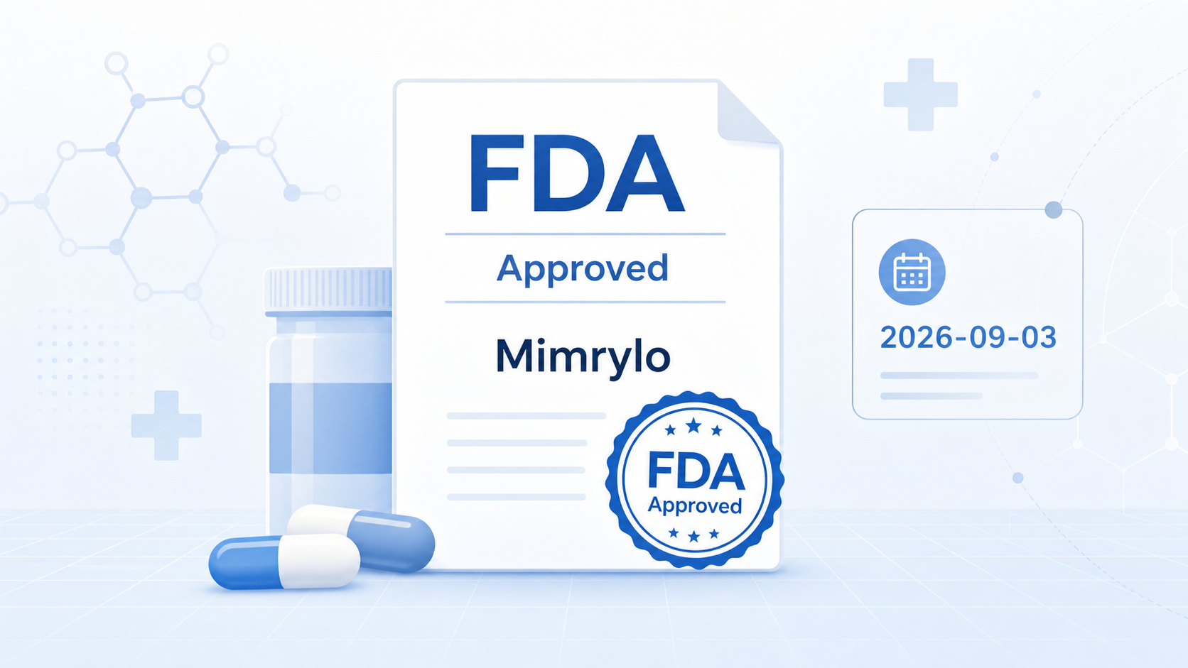 2026年9月3日资讯,美国 FDA 于 2026 年 9 月 3 日批准 Mimrylo(rusfertide)用于现有治疗控制不佳的真性红细胞增多症(PV)成人患者。这是全球首款 first-in-class 铁调素(hepcidin)模拟物,通过限制可用于制造红细胞的铁含量来抑制红细胞过度生成,有望显著减少患者的放血负担。