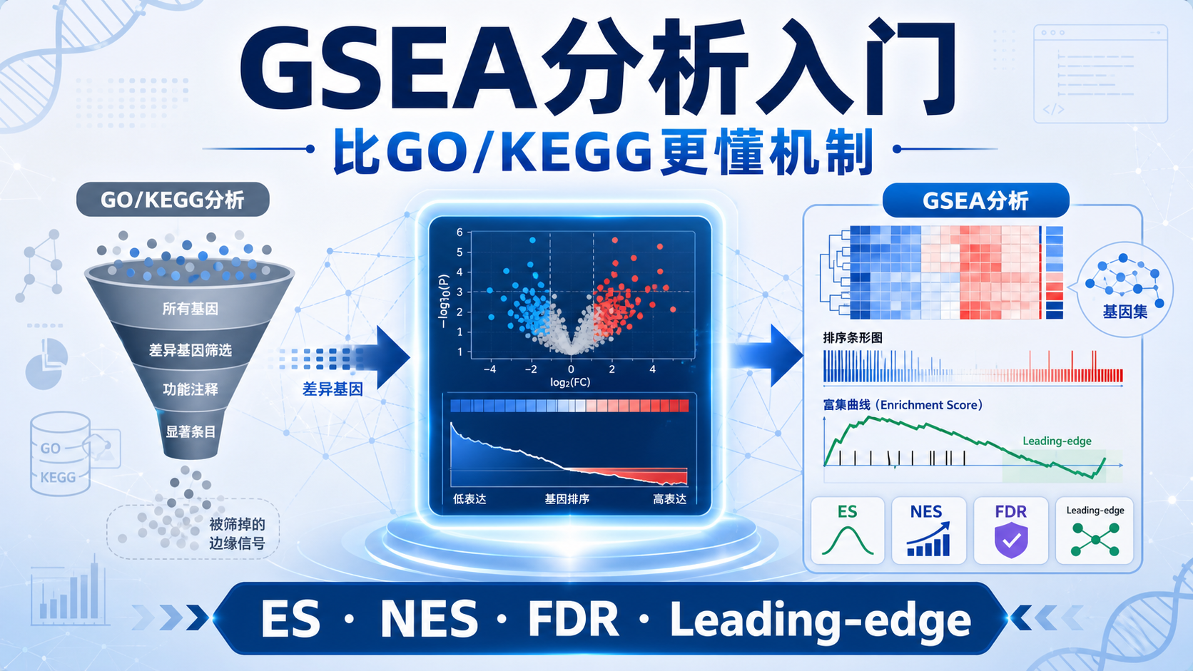 告别传统GO/KEGG局限：GSEA全基因富集分析原理与代码实现