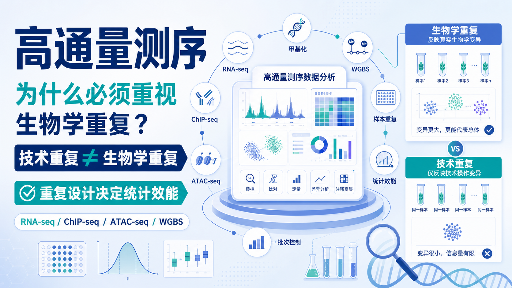 高通量测序中生物学重复的标准化设计与统计效能提升