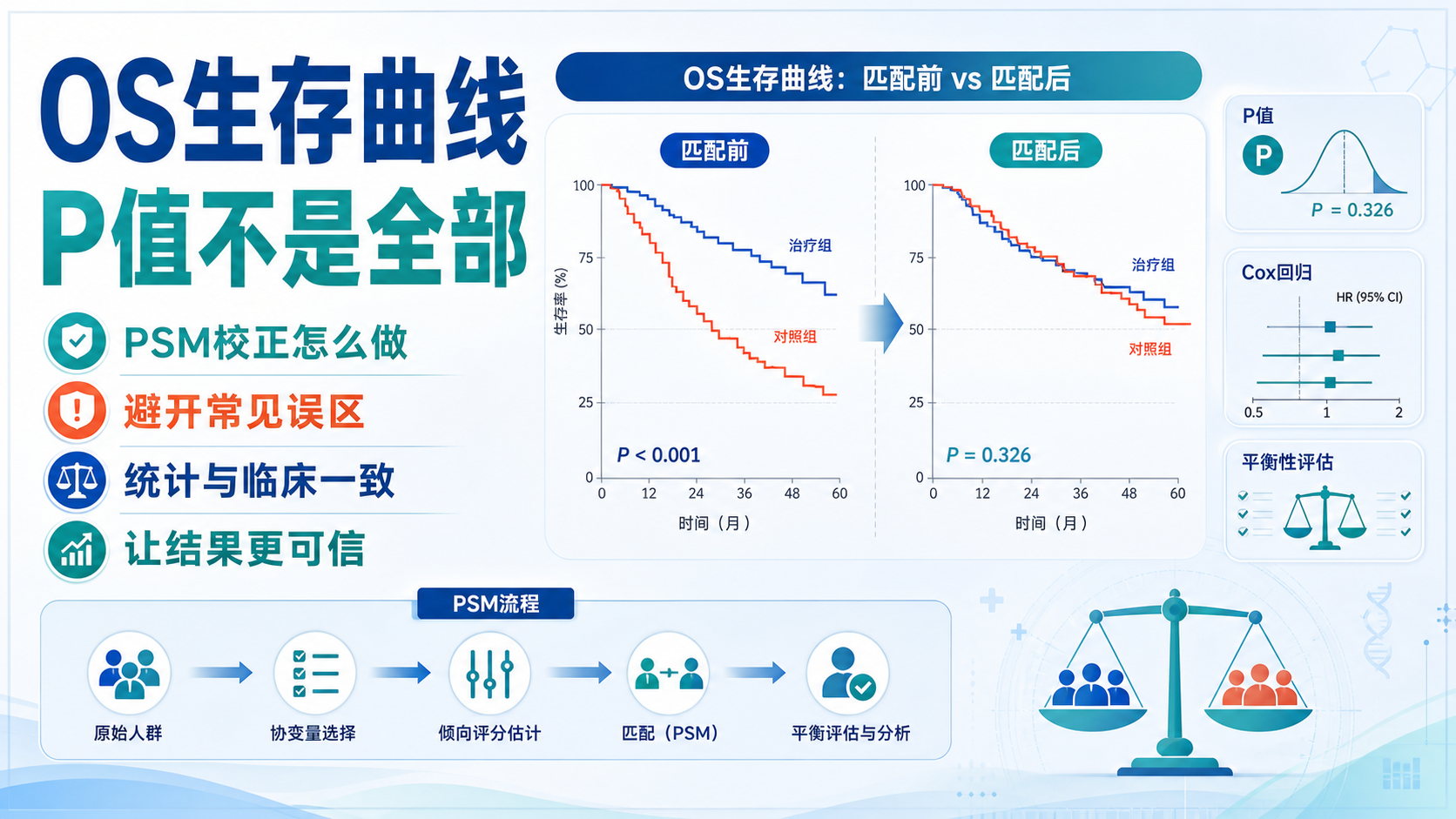 总生存期生存曲线：PSM校正与误区全解析