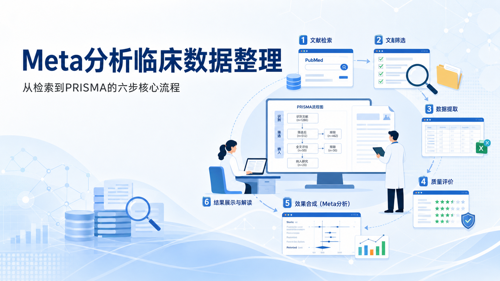 临床数据整理与Meta分析六步核心指南