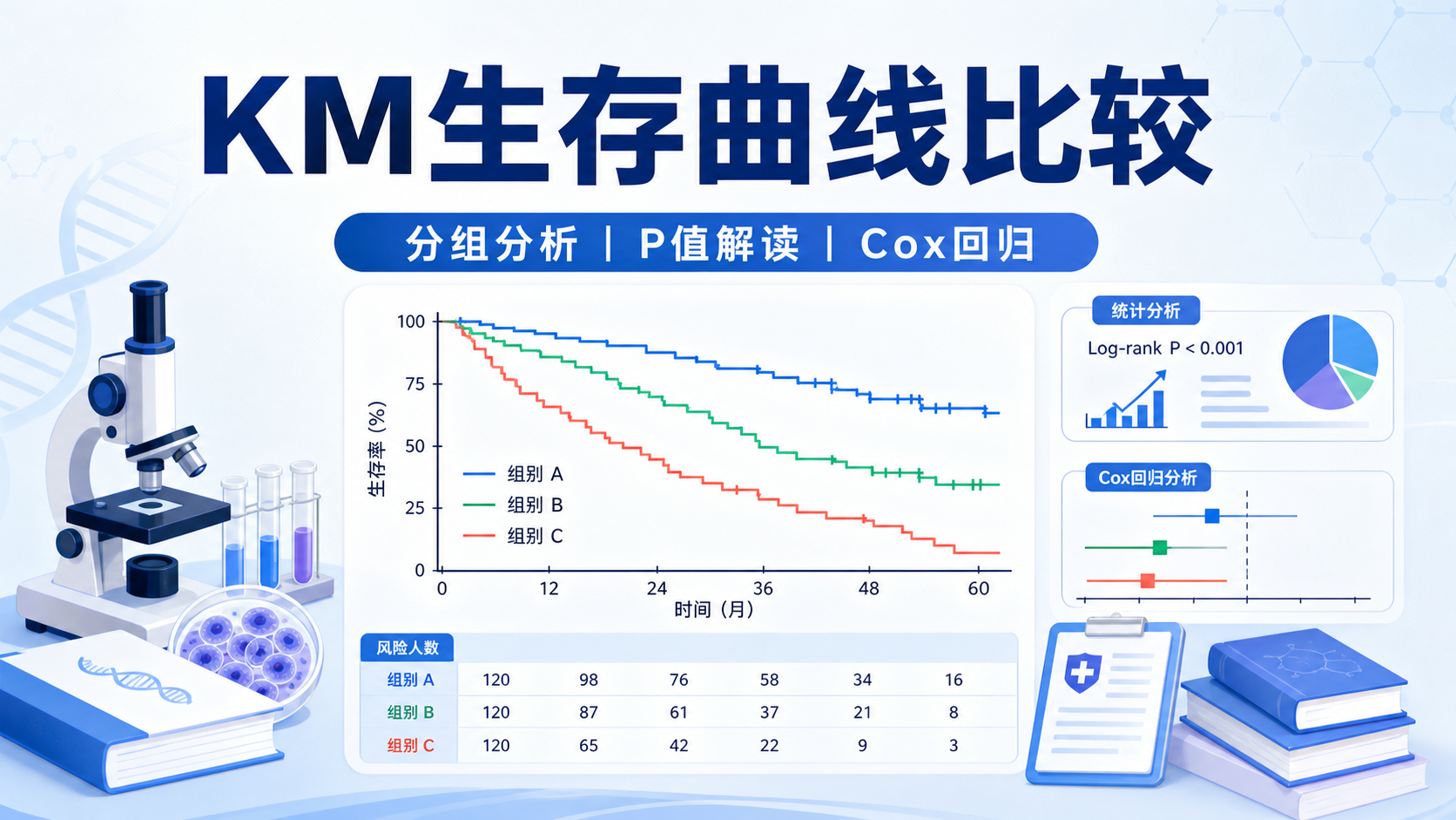 秒懂KM生存曲线：仙桃分组比较工具详解