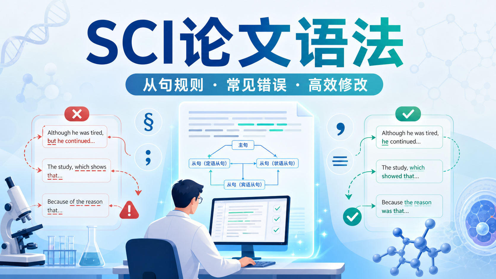 SCI论文写作语法规则:告别中式英语