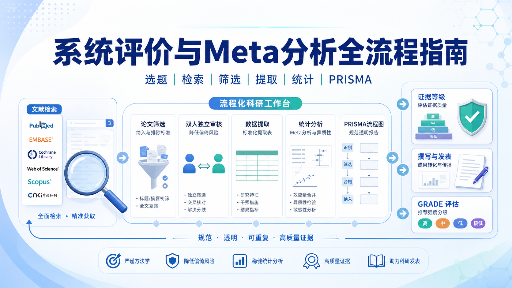 学术论文重点提取:Meta分析六步实操指南