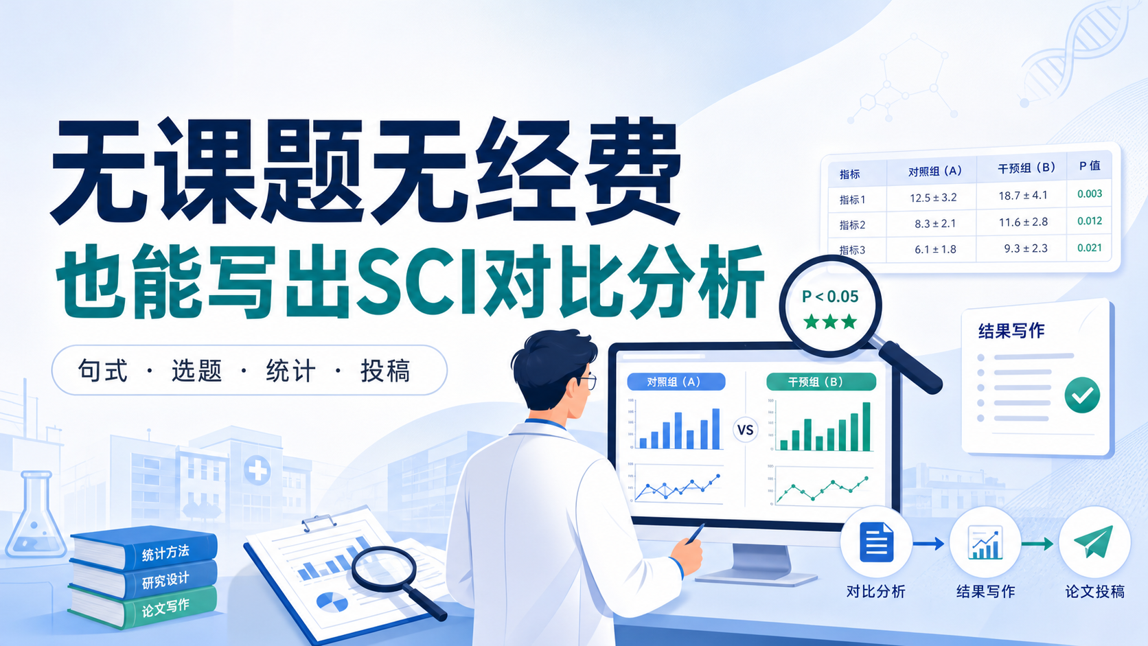 无课题无经费：SCI对比分析发文全攻略