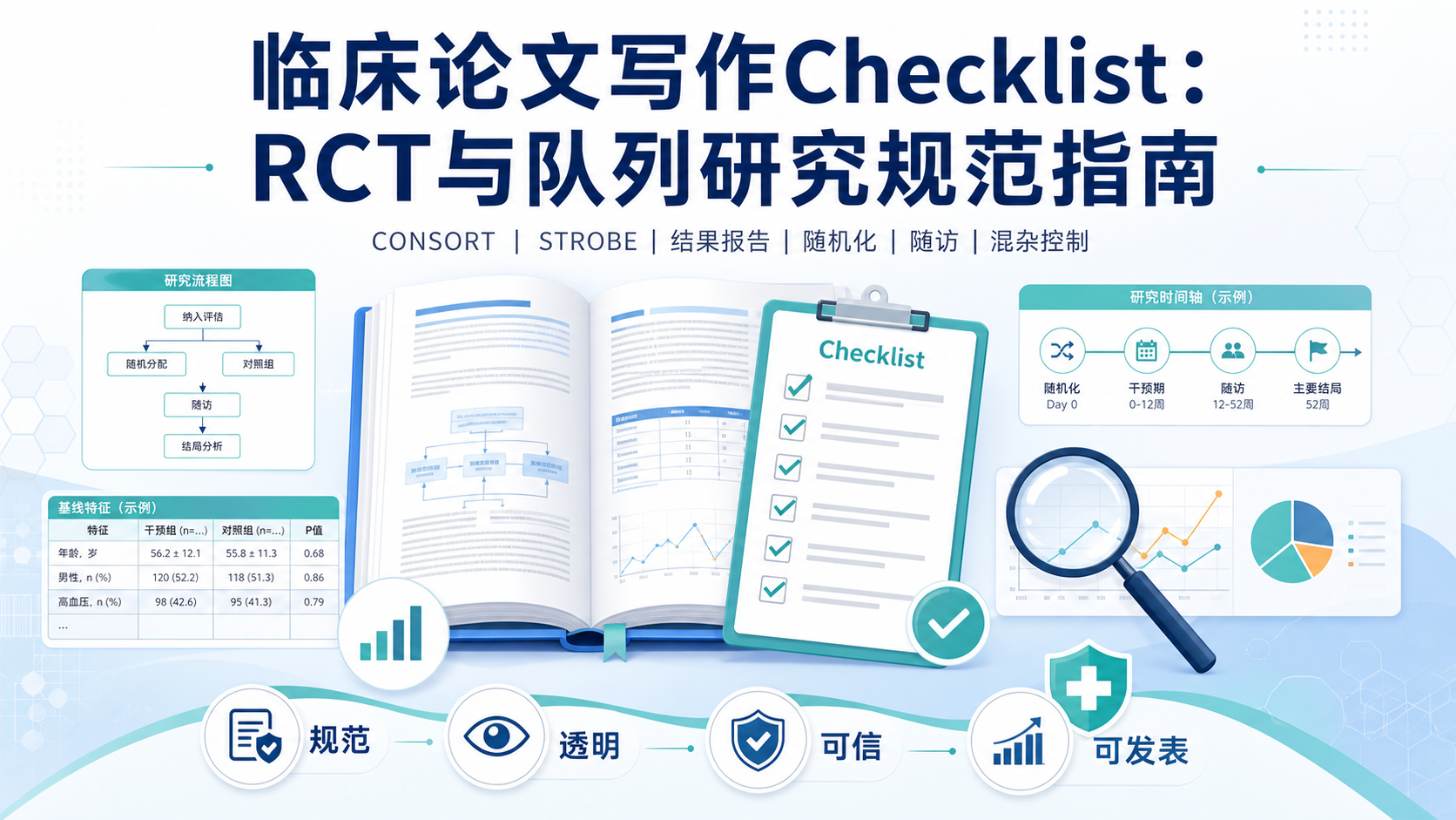 临床论文撰写指南:RCT与队列研究Checklist解析