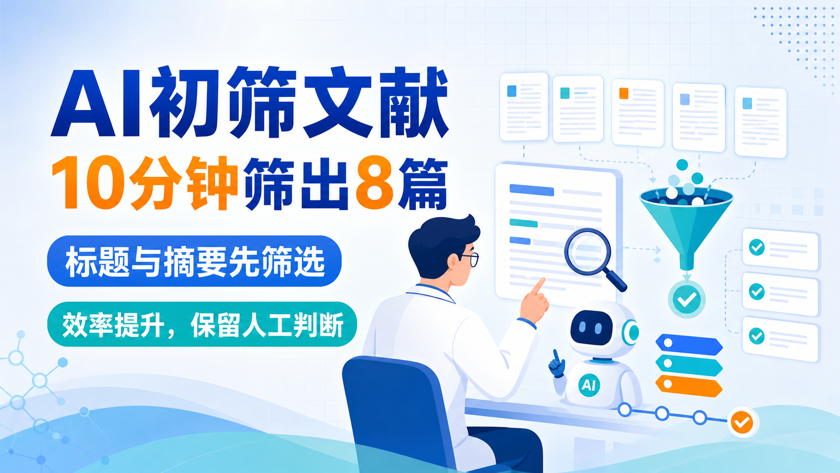 10分钟筛出8篇必读文献：AI初筛法