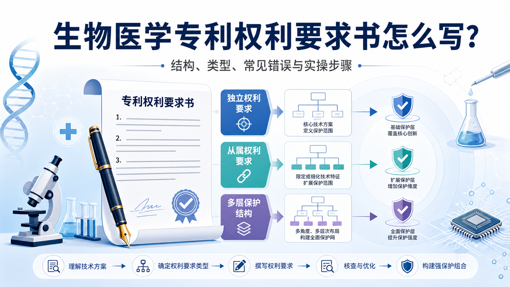 生物医学专利权利要求书撰写:结构与专业严谨文本