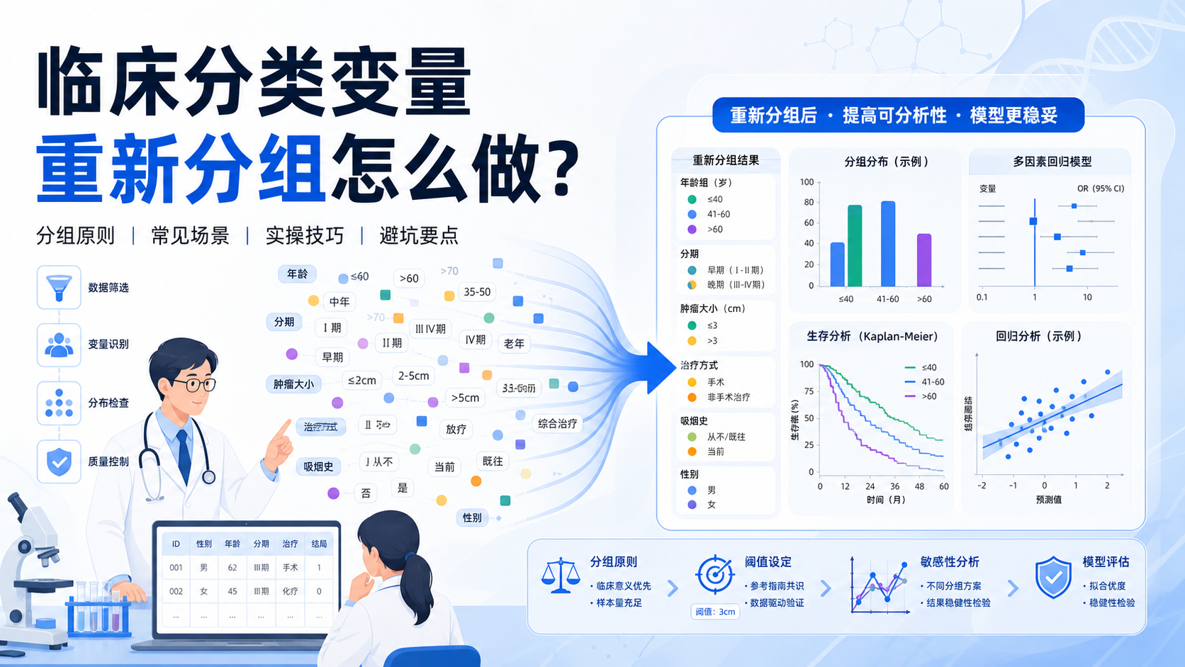 重新分组分类变量,临床研究阳性的关键一步