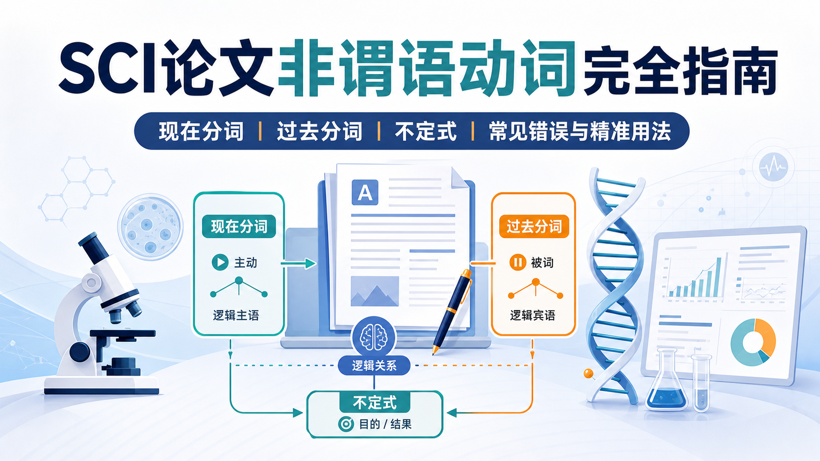 SCI论文非谓语动词的精准表达技巧