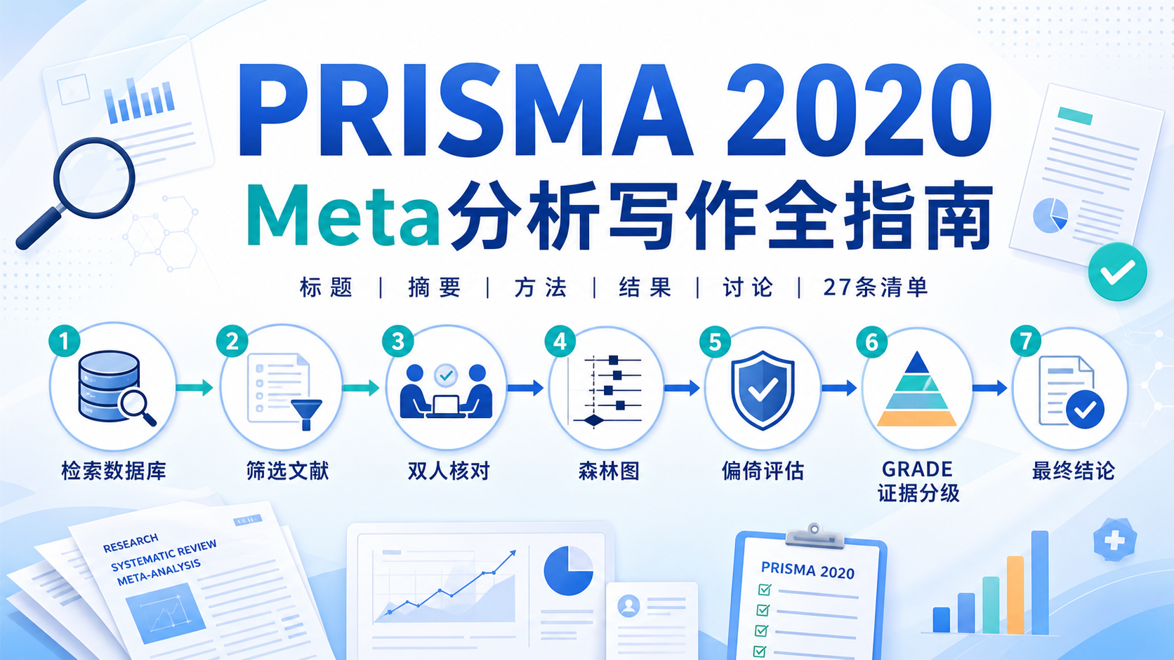 Meta分析写作规范：PRISMA 2020二十七条清单解析