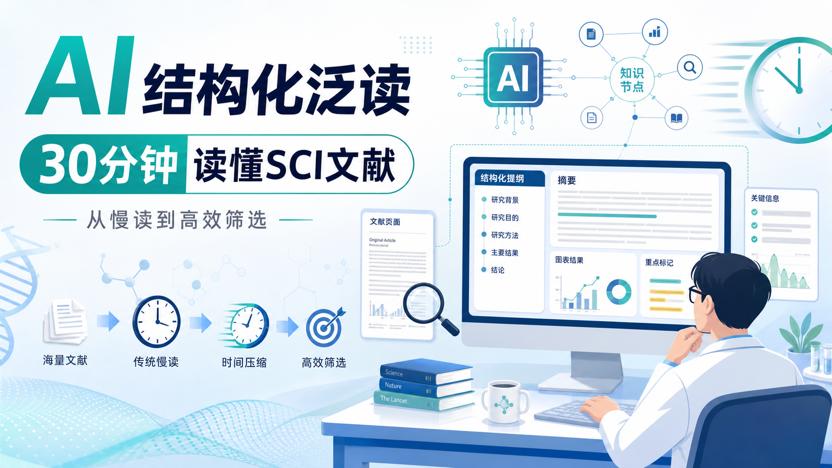 SCI文献读得慢?用AI结构化泛读30分钟搞定