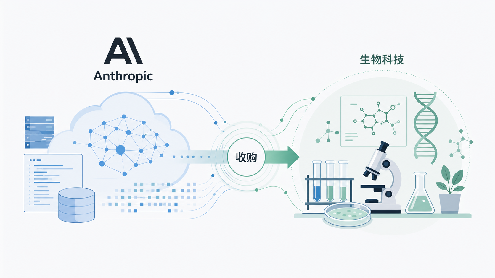 AI 大模型公司 Anthropic 于 10 月 27 日披露，正式收购仅有一名全职员工的生物技术公司 Mithril Medicine，并集中公开了 Claude 在分子设计、制造文件审核、临床规划等药物研发环节的系列进展，标志着头部 AI 公司从"提供工具"迈向"亲自下场研发新药"。