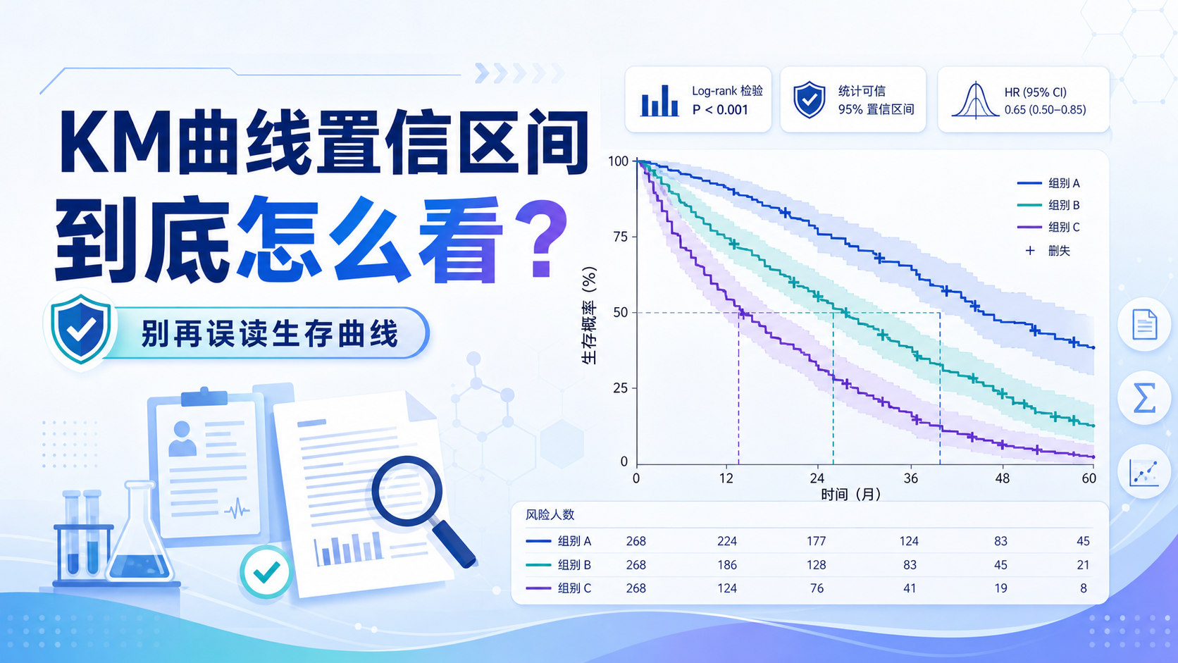 KM曲线置信区间解读:临床研究不可忽视的细节