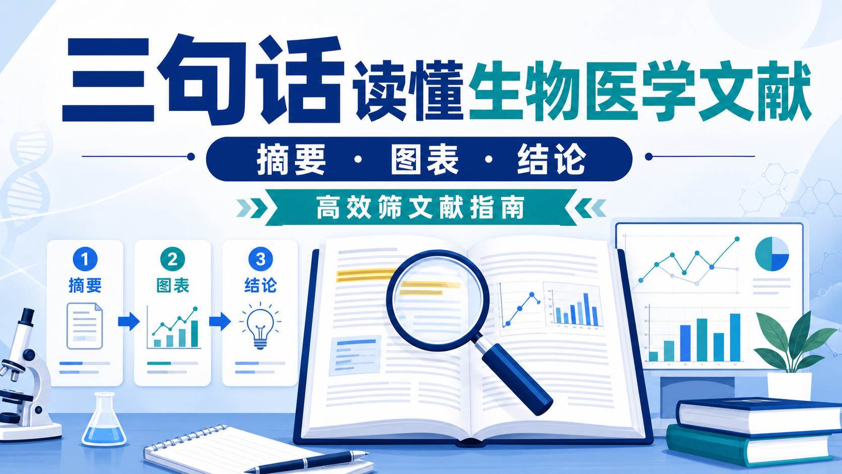 生物医学文献阅读方法:三句话总结法