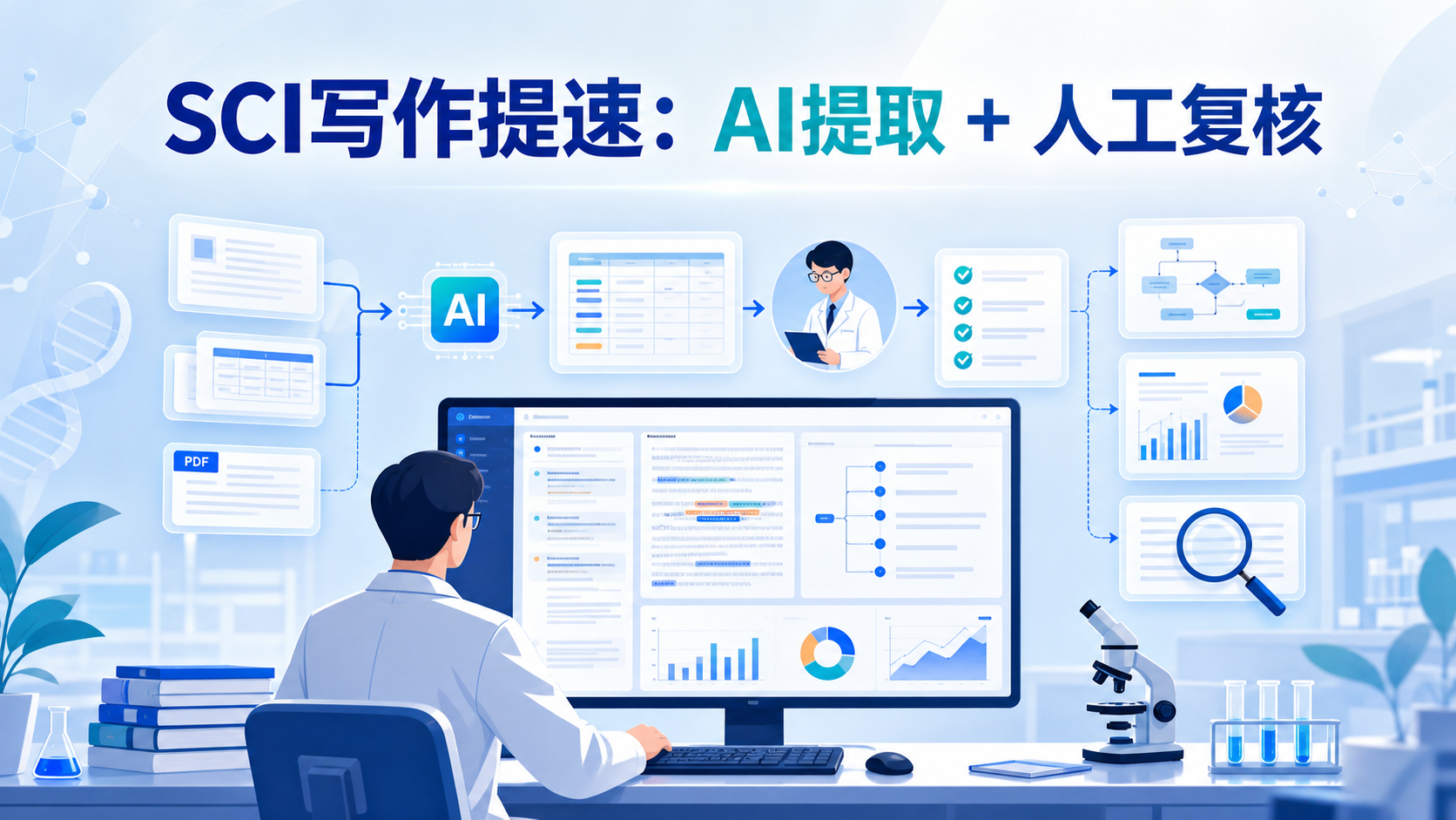 SCI论文写作提速:AI辅助数据提取与人工复核策略