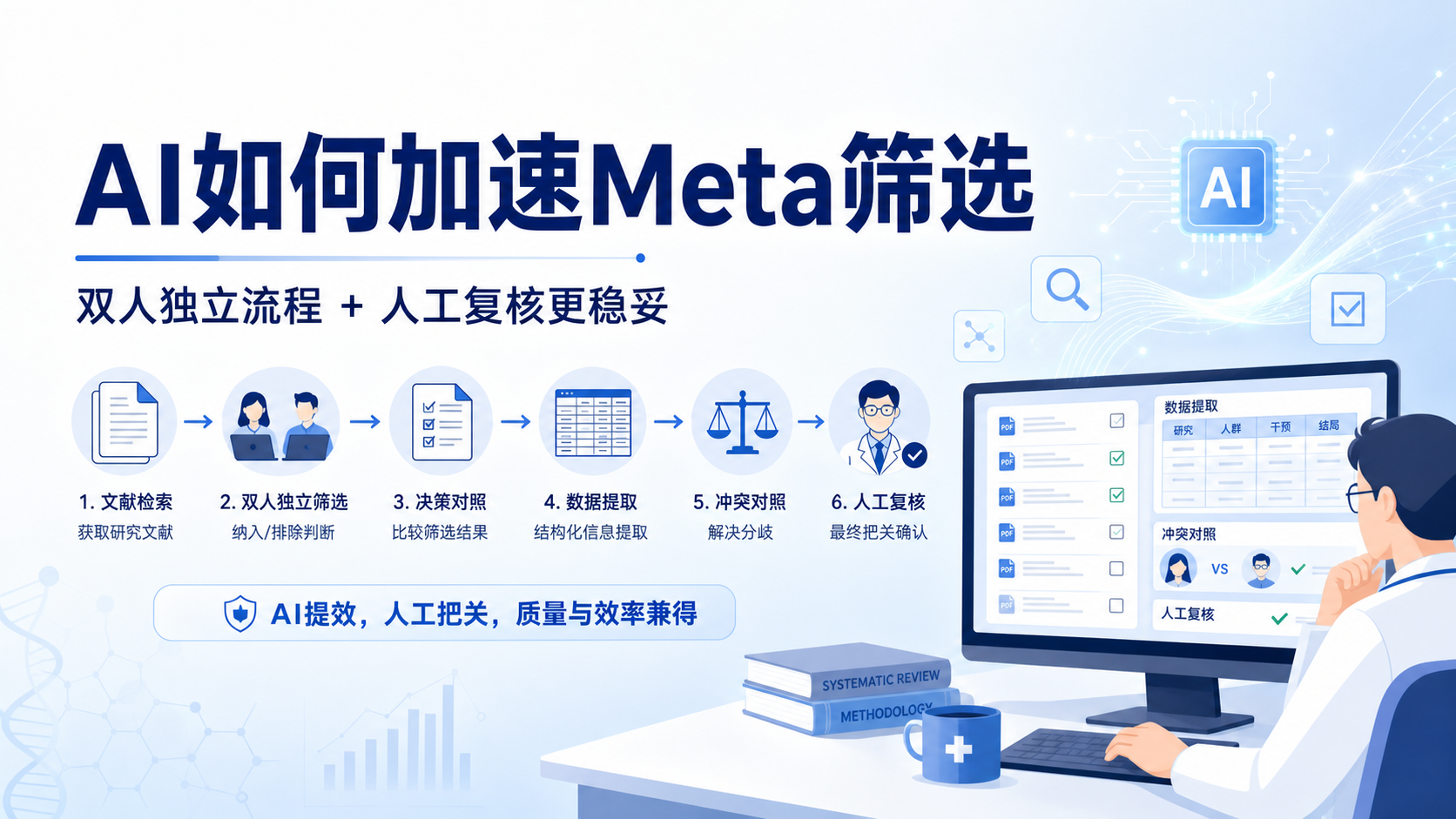 Meta筛选太耗时?AI双人独立流程
