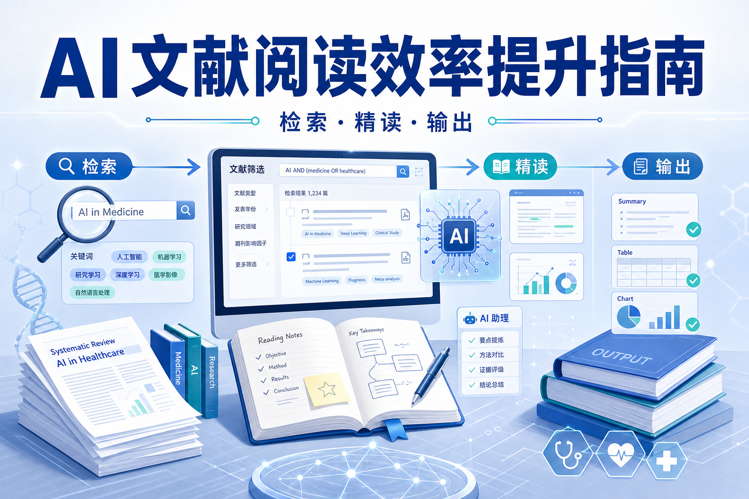 AI读文献效率翻倍:生医人必学的检索精读法