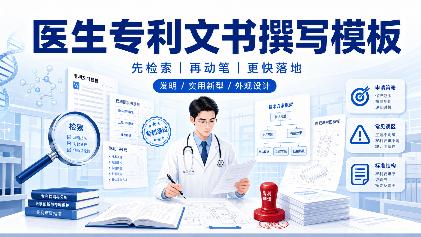 医生必看:专利文书撰写模板与高效申请策略