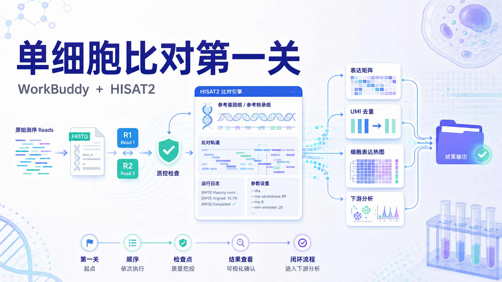 WorkBuddy+HISAT2:生信比对零基础速成