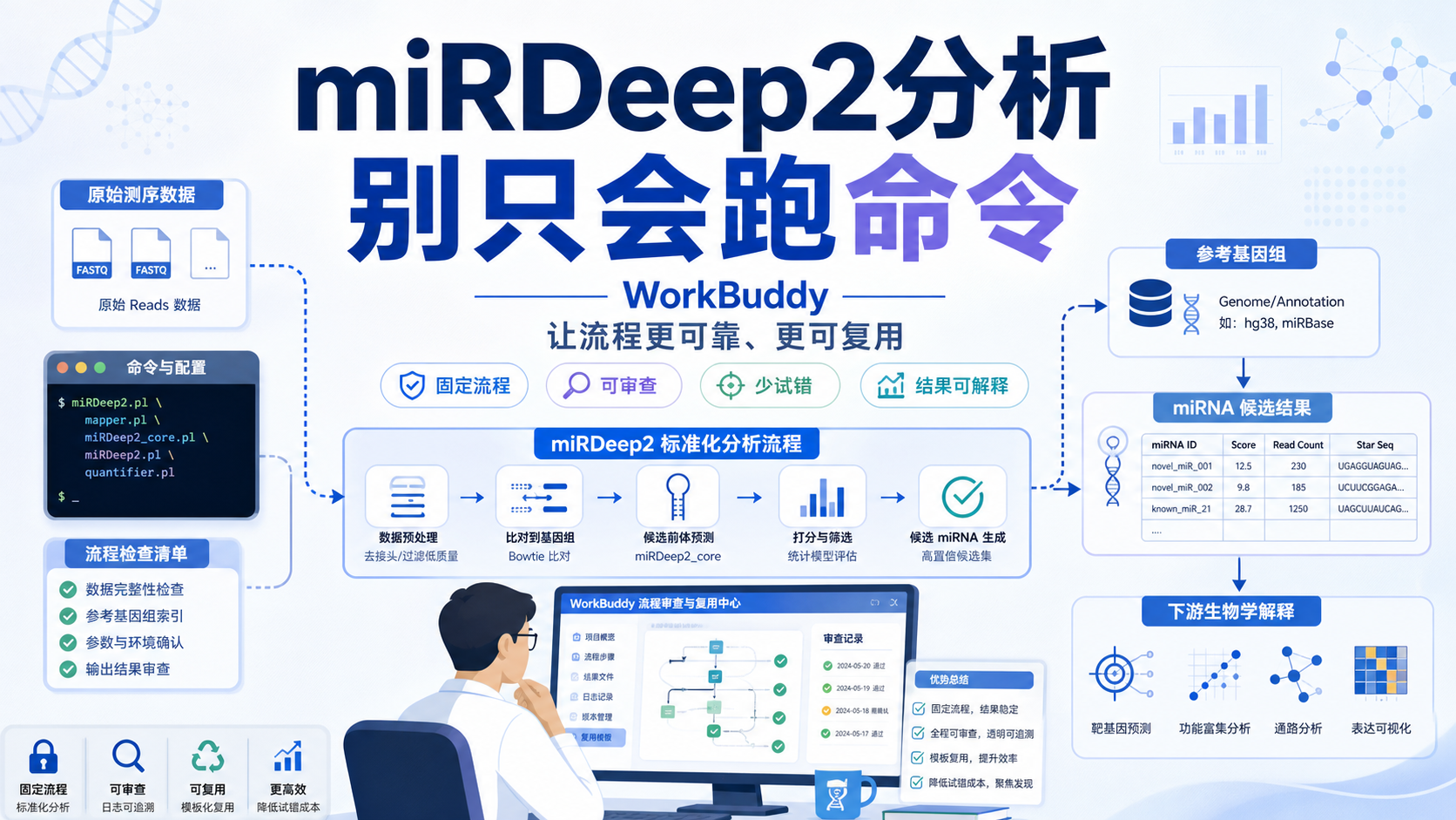 WorkBuddy搞定miRDeep2分析全流程