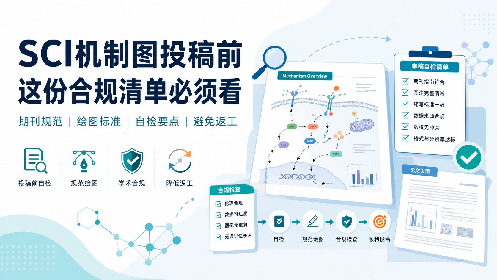 SCI论文机制图如何合规绘制?投稿规范全解析