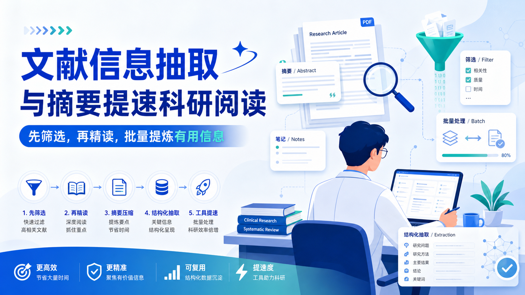 文献信息抽取与文本摘要:科研效率翻倍秘籍