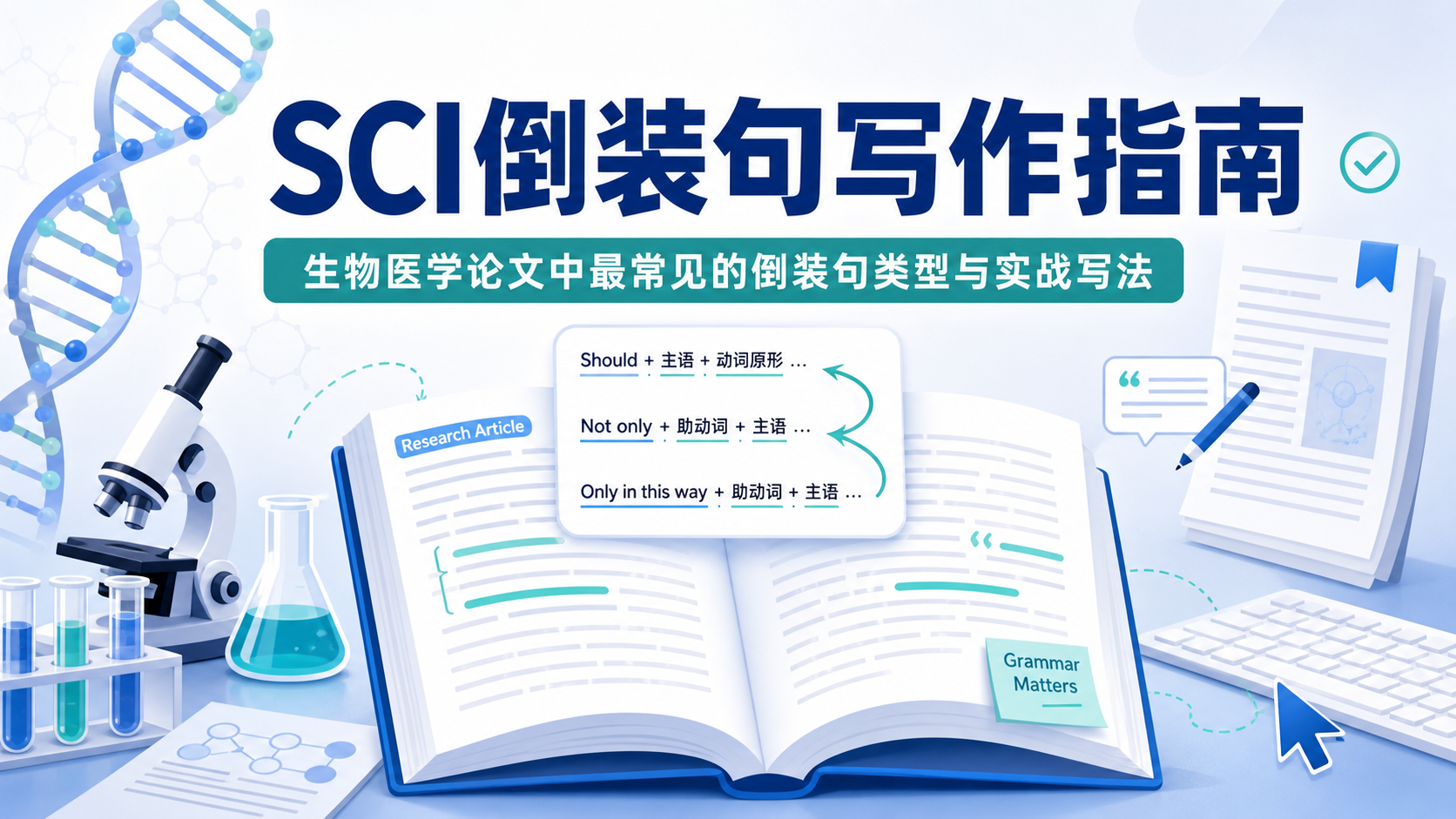 生物医学SCI写作:倒装句助你风格专业严谨