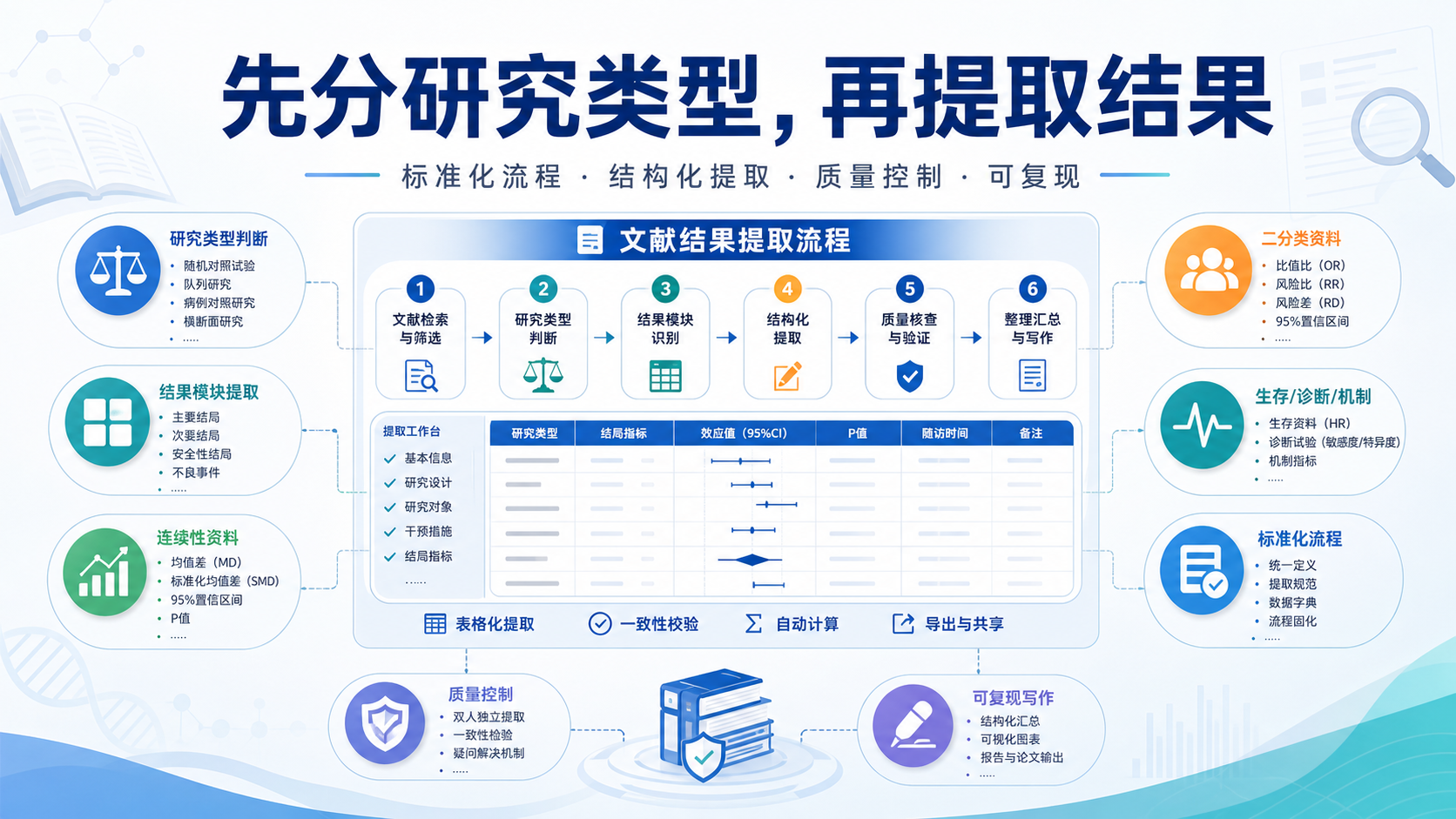 文献信息提取三方式：从研究类型到结果数据