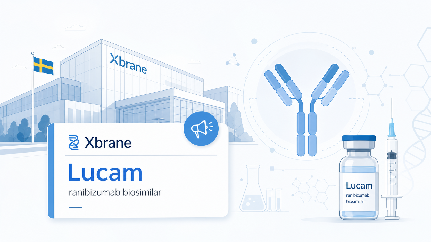 瑞典生物制药公司 Xbrane 宣布，其雷珠单抗（ranibizumab）生物类似药 Lucamzi（ranibizumab-blrz）已获美国 FDA 批准上市，成为抗 VEGF 眼科领域又一低成本替代选择。该药用于治疗新生血管性（湿性）年龄相关性黄斑变性（wAMD）等多种视网膜血管性疾病。获批依据包括一项在 582 名 wAMD 患者中开展的 III 期研究，证明其与原研药 Lucentis 疗效相当、安全性相似。
