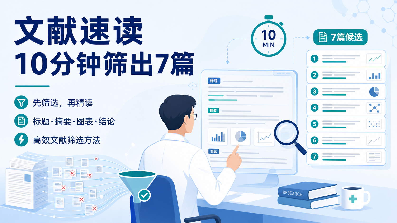 文献阅读方法全攻略：10分钟筛选7篇高质量文献