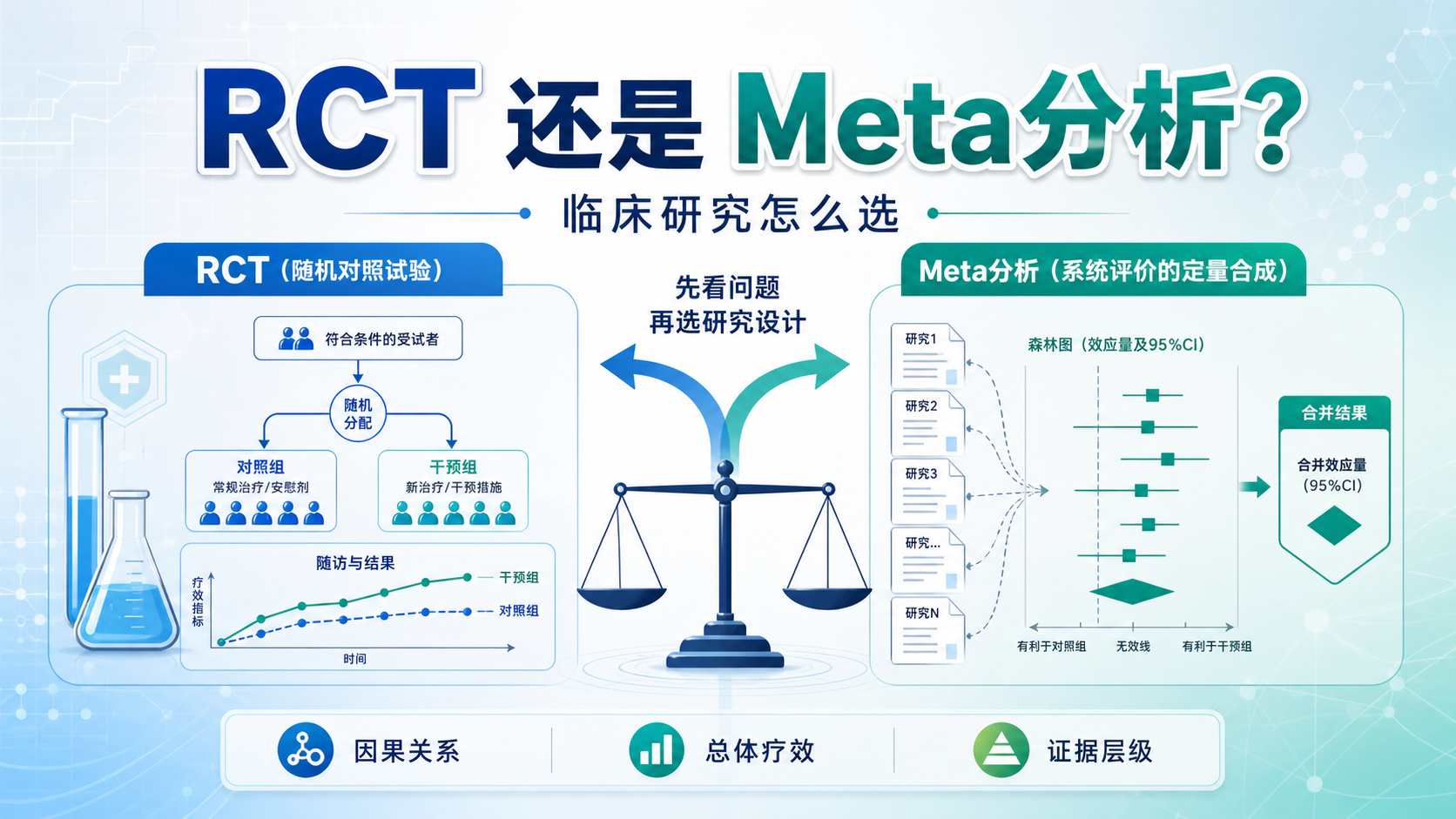 不同疗法疗效比较:RCT还是Meta分析?