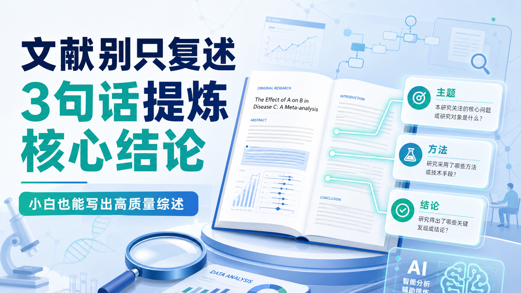 文献总结不会写？三句话提炼核心结论