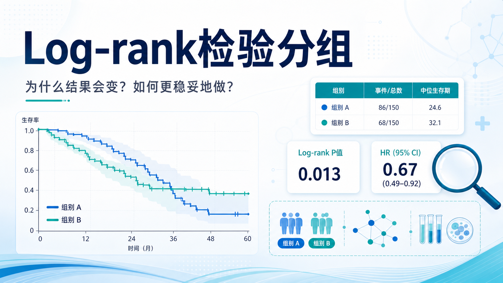 Log-rank检验结果解读与分组优化技巧