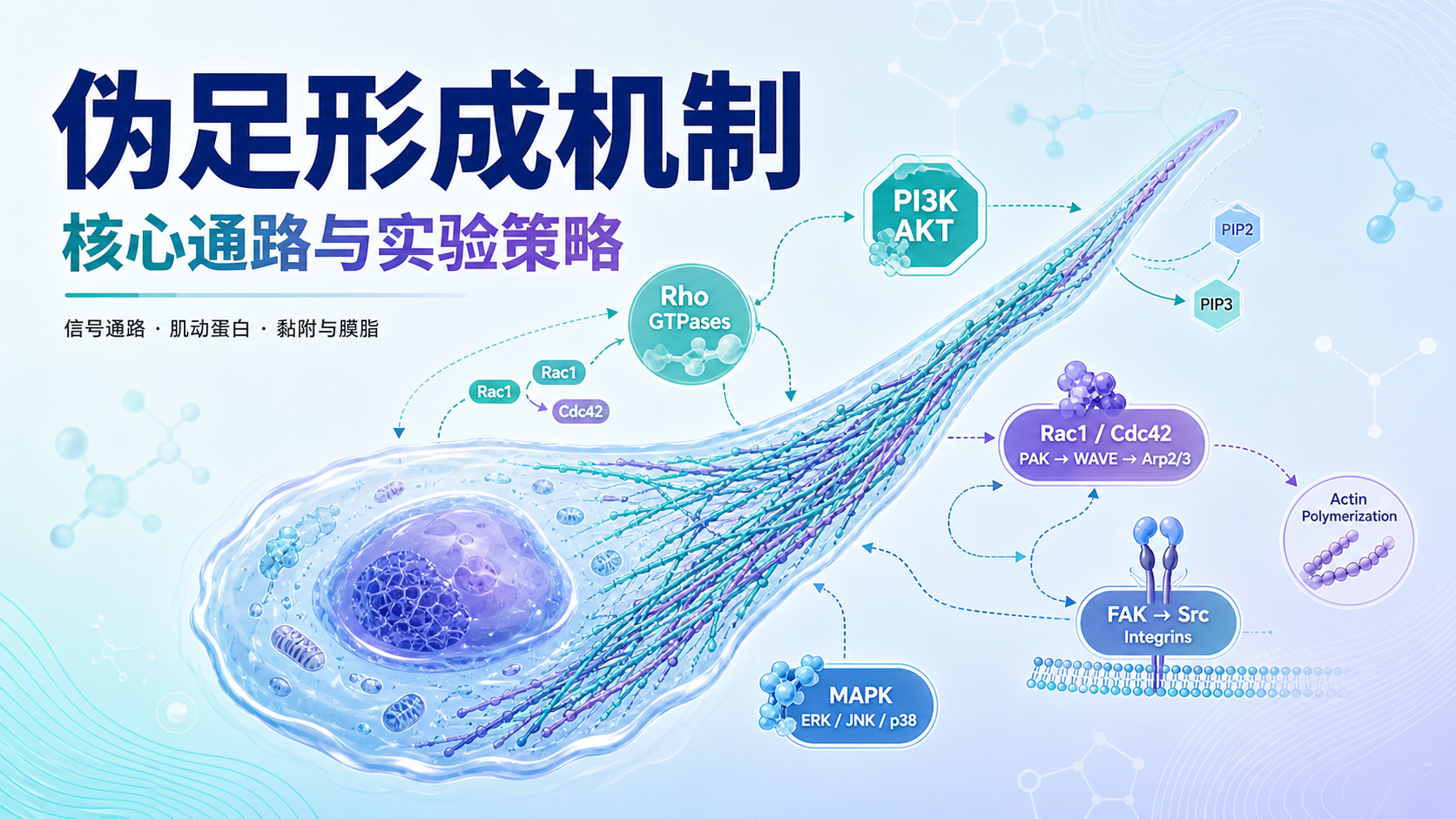 伪足形成分子机制与信号通路研究进展